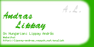 andras lippay business card